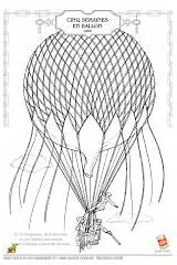 Verne Jules Ballon Semaines Hugolescargot Mers Lieues Sous Aubry Montgolfiere Séverine Enfants Montgolfière Oeuvres Possumus sketch template