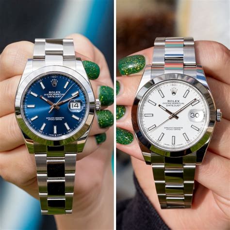 blue dial  white dial rolex datejust  debate review