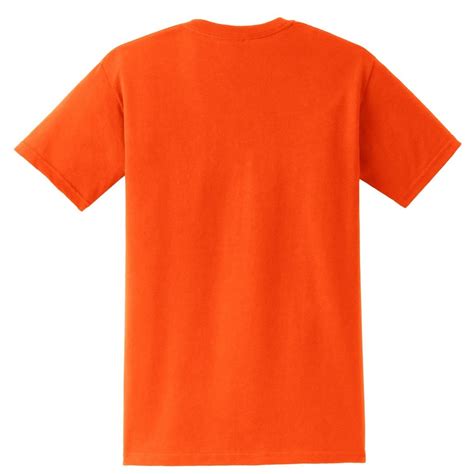 gildan  ultra cotton  shirt  pocket  orange fullsourcecom