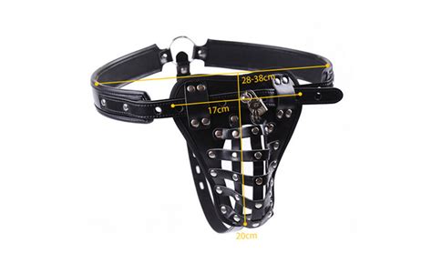 Homemade Male Chastity Belt Device Short Pants Underwear Pu Leather