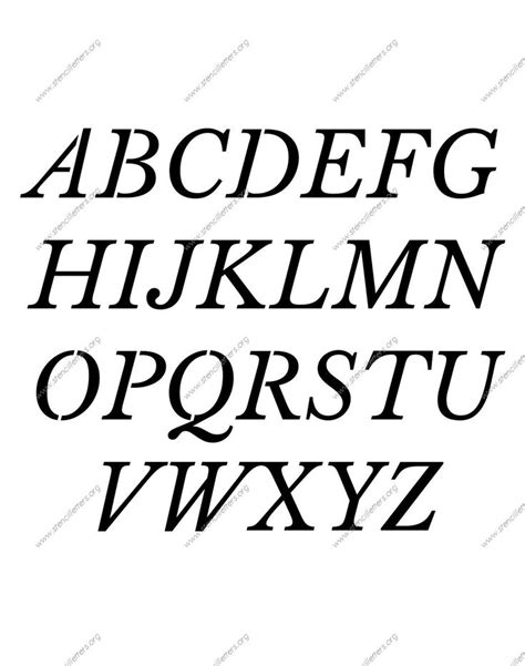 alphabet letter stencils uppercase lowercase    size