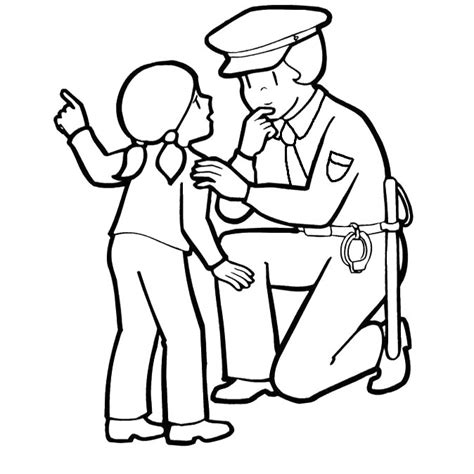 police woman puzzle coloring pages