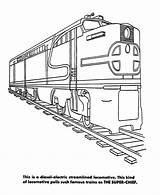 Coloring Train Pages Passenger Cars Trains Template sketch template