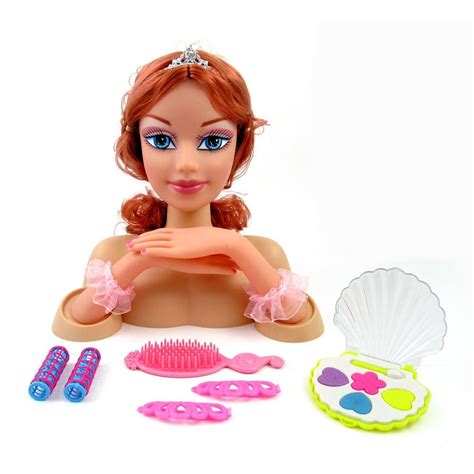 fashion princess styling head doll  hair  compact makeup playset