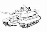 Tank Drawing Army Tiger Abrams Sherman M1 Ww1 Step Getdrawings sketch template