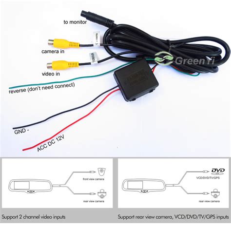 tft lcd monitor reversing camera wiring diagram