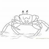 Crab Coloring Walking Ghost Pages Coloringpages101 Kids sketch template