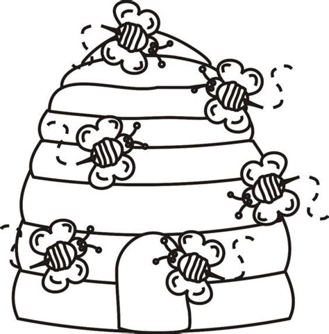 beehive bees coloring page greatest coloring book  preschool