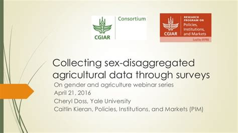 collecting sex disaggregated agricultural data through surveys