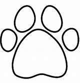 Coloring Paw Print Pages Footprint Tiger Clipart Bear Bobcat Prints Dog Cat Panther Cougar Lion Cliparts Clip Kids Leopard Template sketch template