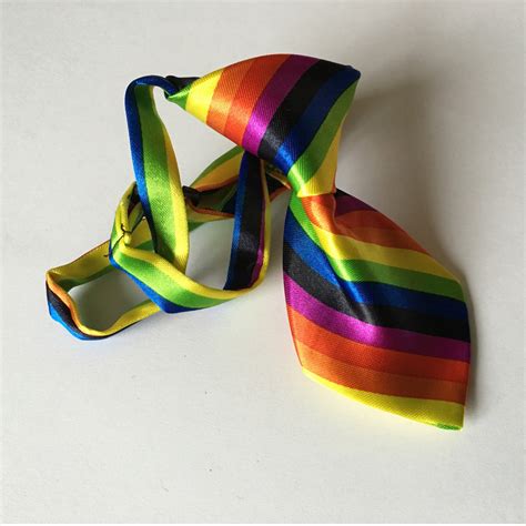 rainbow dog tie gay pride rainbow dog tie