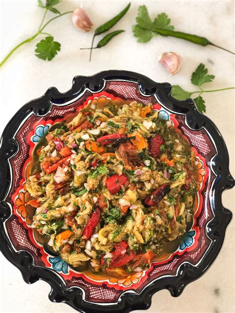 mediterranean roasted eggplant salad recipe healthy side dishes