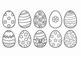 Pascua Huevos Dibujo Pequeños sketch template
