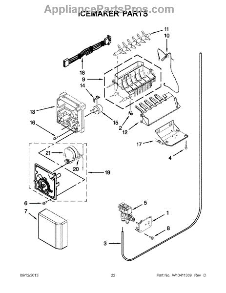 parts  whirlpool wsfcexw icemaker parts appliancepartsproscom