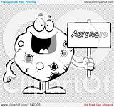 Asteroid Funny Holding Sign Clipart Outlined Coloring Vector Cartoon Quotes Quotesgram Cory Thoman sketch template