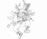 Gun Nerf sketch template