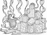 Mouse House Coloring Pages Colouring Stamps Adults Book Voor Volwassenen Kleuren Christmas Adult Cd Sheets Getdrawings Getcolorings Binged sketch template
