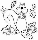 Acorn Herbst Squirrel Ausmalbilder Malvorlagen Disegni Colorare sketch template