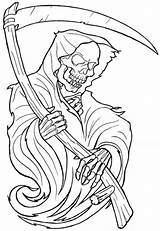 Coloring Grim Reaper Pages Getdrawings sketch template