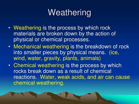 weathering processes  change powerpoint