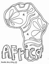 Coloring Africa Pages African Geography Continent Continents South Map Colouring Flag Color Safari Animals Printable Book Getcolorings Getdrawings Doodles Print sketch template