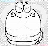 Worm Clipart Chubby Mad Coloring Cartoon Outlined Vector Thoman Cory sketch template