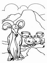 Coloring Pages Snorkels Beard Goat Long Goatee Template sketch template