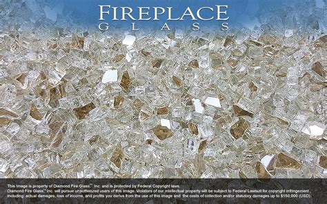 Platinum X Reflective Crystal Fireplace Glass Fireplace Glass