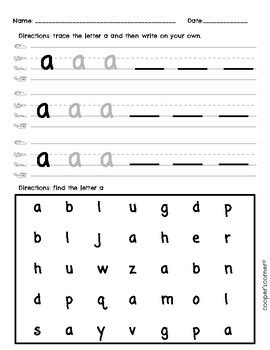 fundations handwriting practice  letter find lowercase letters