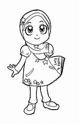 Muslim Coloring Pages Little Drawing Lady Ana Colouring Getcolorings Color Getdrawings Deviantart sketch template