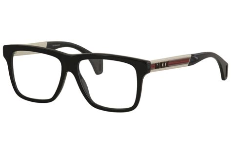 gucci men s eyeglasses gg0464o gg 0464 o 005 black ivory optical frame