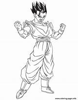 Coloring Gohan Pages Dbz Popular sketch template