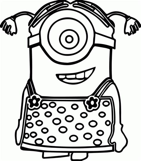 girl minion coloring page coloring home