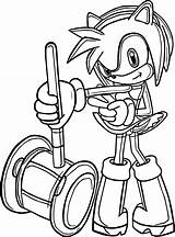 Amy Coloring Rose Pages Sonic Hammer Printable Wecoloringpage Color Getcolorings sketch template