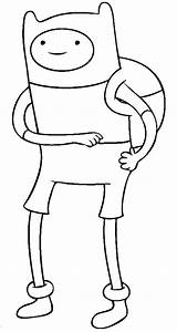 Adventure Finn Time Coloring Pages Human sketch template
