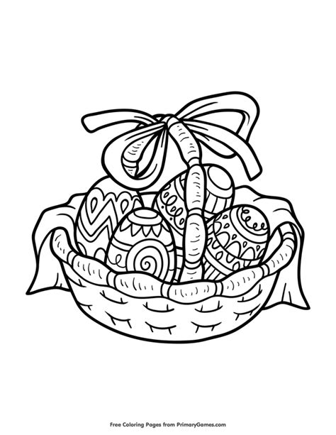 easter basket coloring page  printable  coloring pages