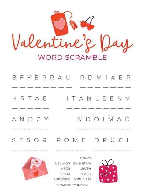 valentines day games printables