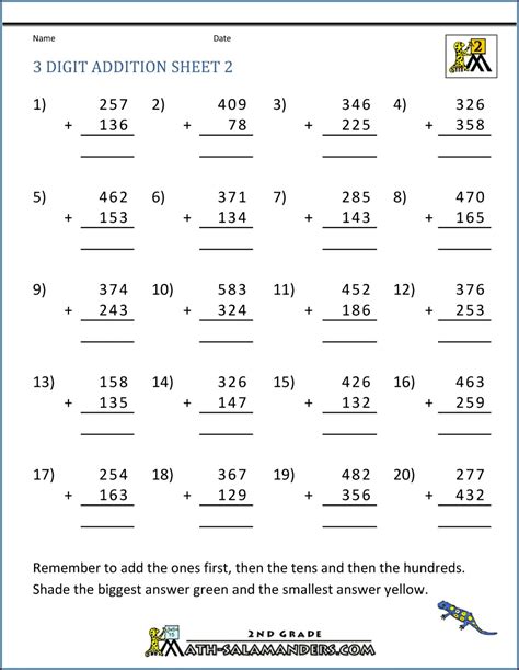 mental math addition  subtraction worksheets grade  worksheet