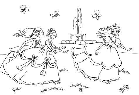 coloring page princesses games