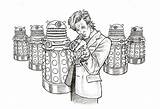 Daleks Dalek Docteur sketch template