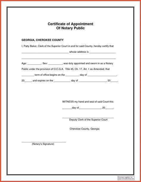 notary signature template tutoreorg master  documents