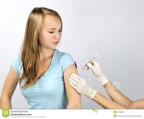 girl getting flu shot stock image image of girls needle 21382099