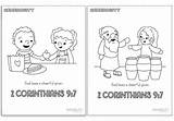 Generosity Coloring Children Ministry Pages Preview sketch template