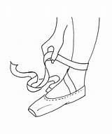 Pointe Shoes Drawing Getdrawings Ballet sketch template