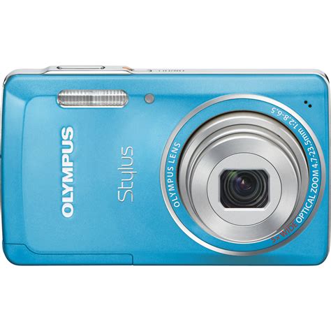 olympus stylus  digital camera blue  bh photo video