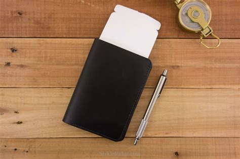 passport cover card pockets black leather