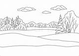 Deciduous Coniferous Sky Contours Foreground Middleground sketch template