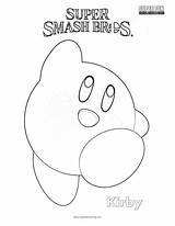 Smash Coloring Super Pages Brothers Bros Kirby Games Nintendo sketch template