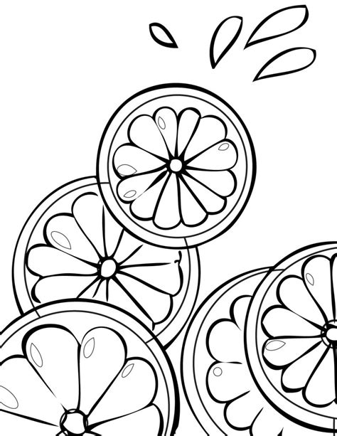 fruit colouring pages printable