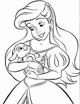Ariel Coloring Pages Print Girls sketch template
